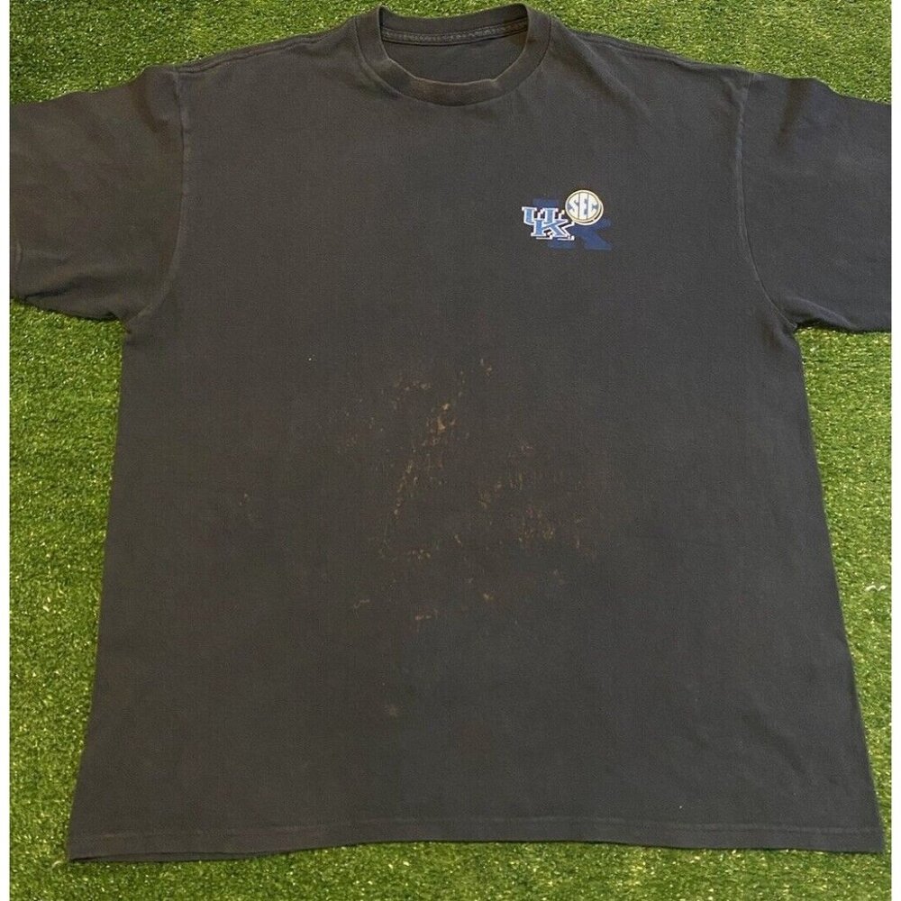 Kentucky Wildcats shirt mens large black basketball Y2K unisex blue NCAA SEC 25